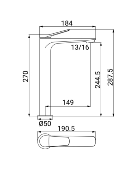 Basin mixer high Sound series