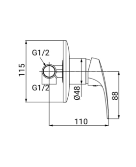 Concealed shower mixer Punto series