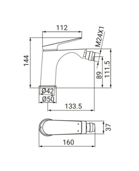 Bidet mixer Dynamic series