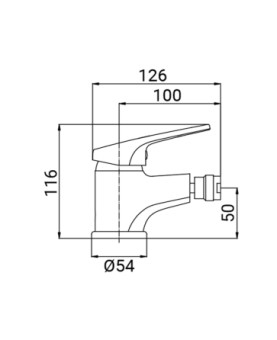 Bidet mixer Mia series