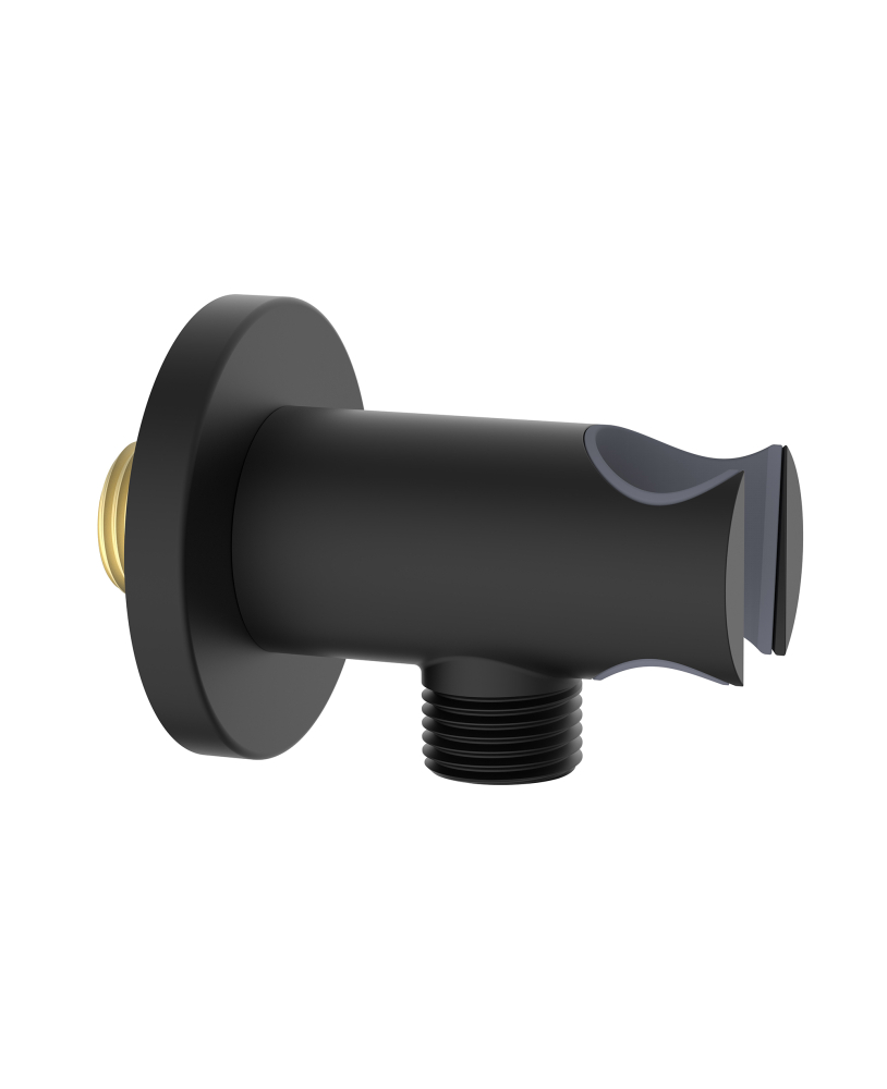 Presa acqua con supporto tondo nero