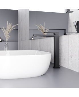 Miscelatore lavabo alto serie Eden cromo o nero