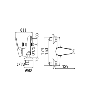 Bath mixer Mia series