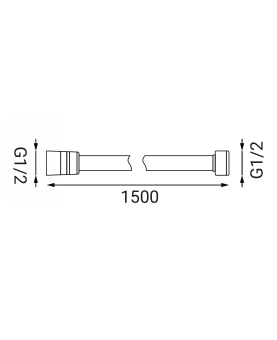 Steel flexible hose 150 cm