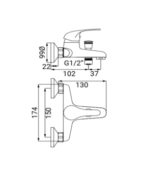 Miscelatore vasca serie Fast