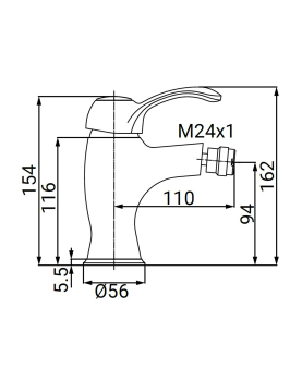 Bidet mixer Distri series