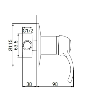 Concealed shower mixer Distri series