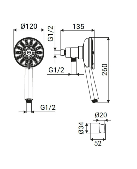 Hand and head shower set Andy