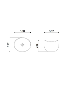 Counter top basin Wave