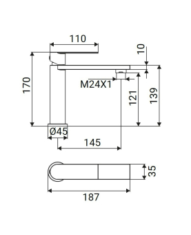 Miscelatore lavabo serie Solar