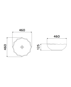 Counter top basin Flower