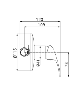 Concealed shower mixer Eva series