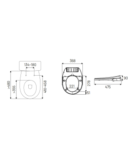 Aquaxense Siège de toilette O-Shape