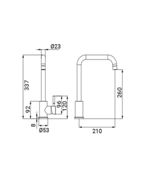 Sink mixer with high spot Brooklyn