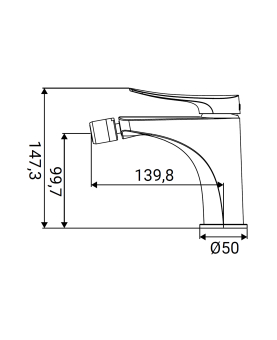 Miscelatore bidet serie Vela