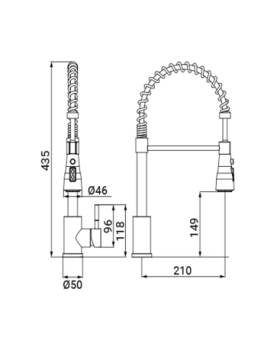 Sink mixer with high spot Montreal