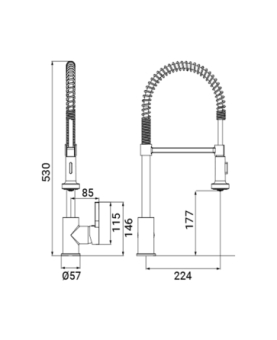 Sink mixer with high spot Denver