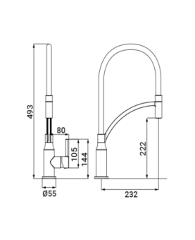 Sink mixer with high spot Atlanta