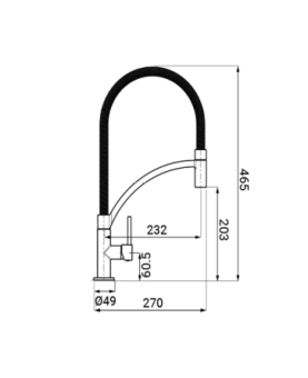 Sink mixer with high spot Orlando