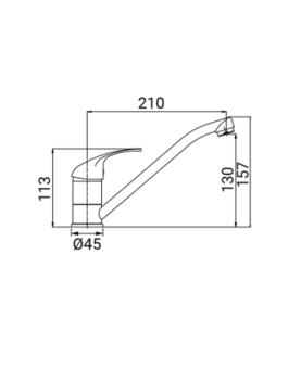 Sink mixer swivel spout Ariete