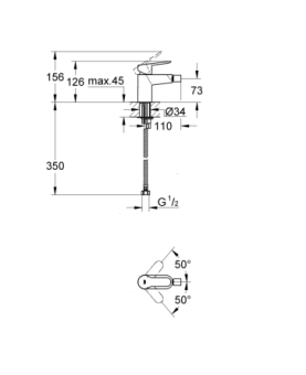 Bidet mixer Start edge series