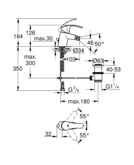 Bidet mixer Eurosmart new series