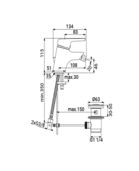 Miscelatore bidet serie Idro One
