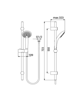 Shower rail Idealjet