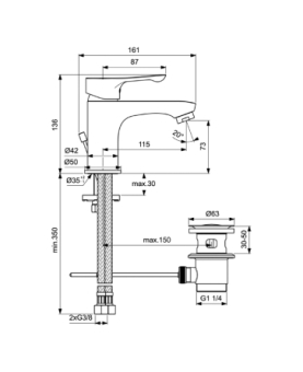 Miscelatore lavabo serie Alpha