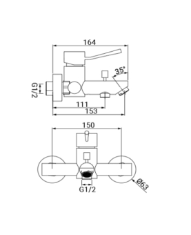 Bath mixer Grace series