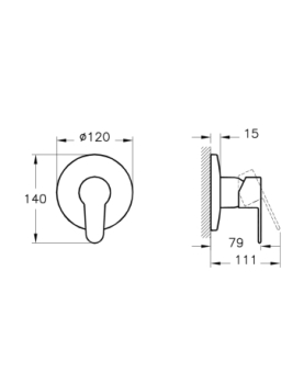 Concealed shower mixer Win S series