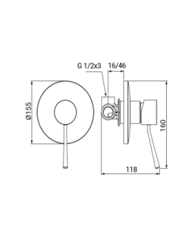 Concealed shower mixer Grace series