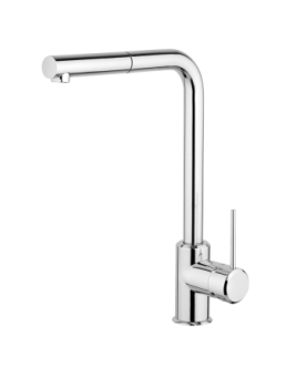 Sink mixer with high spot and pull-out shower Banana