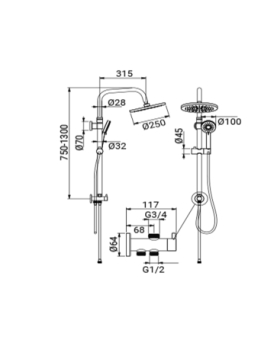 Shower system Malva