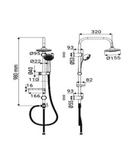 Colonne de douche Light