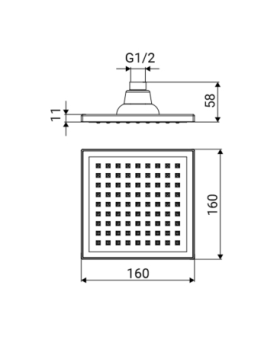 Douche de tête Square