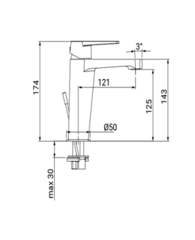 Miscelatore lavabo serie Moon