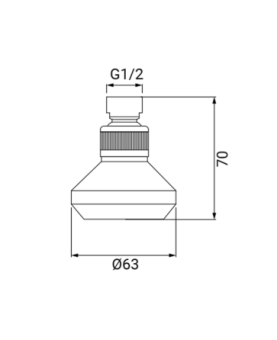 Soffione Ø 6,3 cm