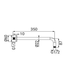 Shower arm 35 cm