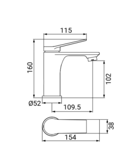 Miscelatore lavabo serie Surf