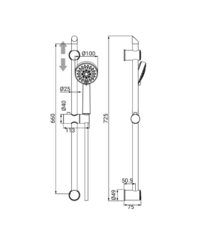 Shower rail set Era