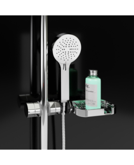 Shower slider with adjustable hand shower holder
