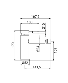 Bidet mixer Antea series