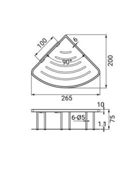 Panier d’angle pour douche