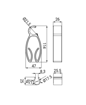 Universal hook for shower columns