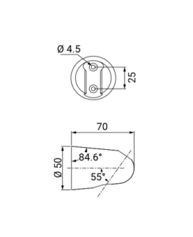 Wall holder round fixed